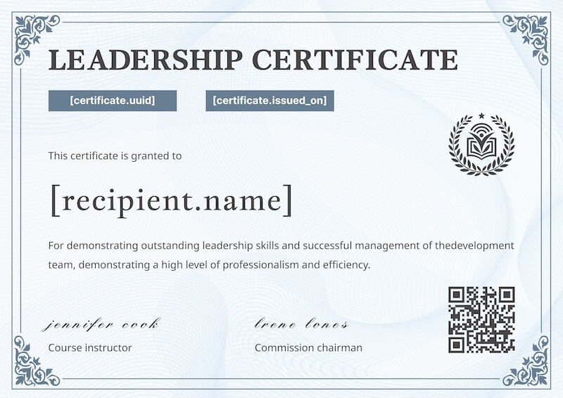 Sample CPD certificate showing recipient, course, credit hours, accreditor, and certificate ID